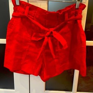 Beautiful red linen shorts. Size Small. Excellent condition